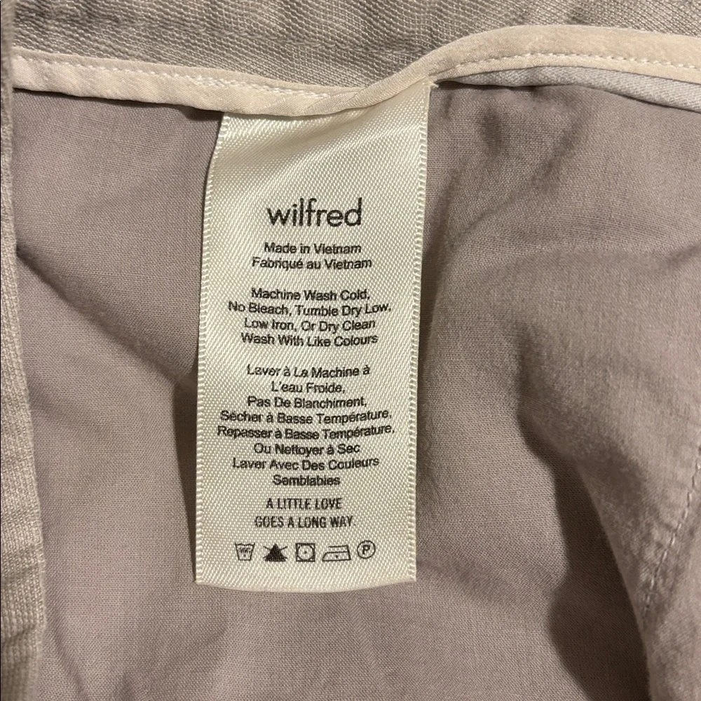 Wilfred Linen Blend Cropped Grey Lightweight Pants Size 4
